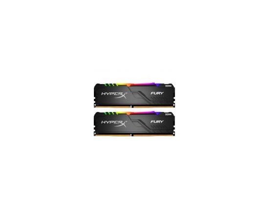 Комплект памяти Kingston HyperX FURY RGB 32GB DIMM DDR4 2666MHz (2х16GB), HX426C16FB3AK2/32, фото 