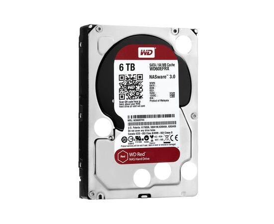 Диск HDD WD Red SATA III (6Gb/s) 3.5" 6TB, WD60EFRX, фото 