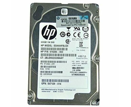 Жесткий диск для сервера Hewlett Packard Enterprise 600 ГБ SAS 2.5" 10000об/мин, 6Gb/s, 581311-001, фото 