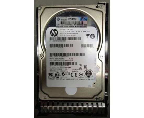 Жесткий диск для сервера Hewlett Packard Enterprise 600 ГБ SAS 2.5" 10000об/мин, 6Gb/s, 653957-001, фото 
