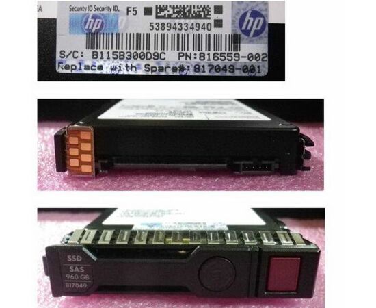 SSD диск HPE 817049-001 960GB 2.5in SAS-12G SC Read Intensive G8, фото 