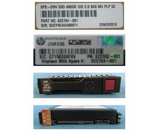 SSD диск HPE 822555-B21 400GB 2.5in SAS-12G SC Mixed Use G8, фото 