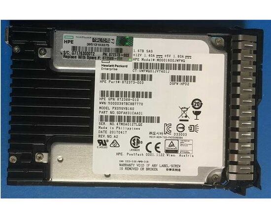 SSD диск HPE 872509-001 1.6TB 2.5in DS SAS-12G SC Mixed Use, фото 