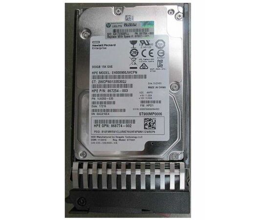 Жесткий диск для сервера Hewlett Packard Enterprise 900 ГБ SAS 2.5" 15000об/мин, 12Gb/s, 873371-001, фото 