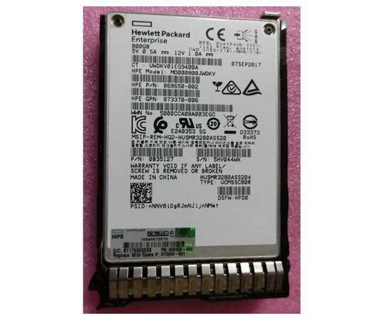 SSD диск HPE 873569-001 800GB 2.5in DS SAS-12G SC Mixed Use, фото 