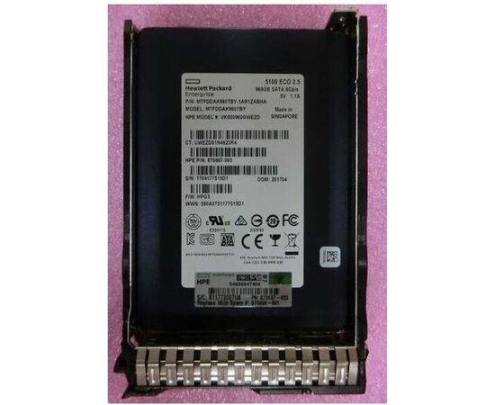 SSD диск HPE 875656-001 960GB 2.5in DS SATA-6G SC Read Intensive, фото 