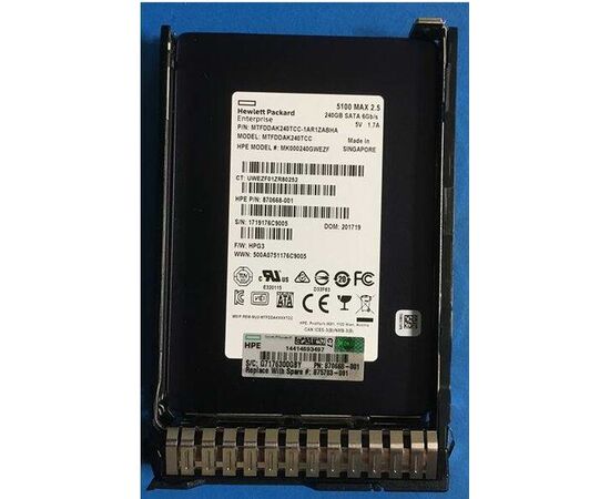 SSD диск HPE 875703-001 240GB 2.5in DS SATA-6G SC Mixed Use, фото 