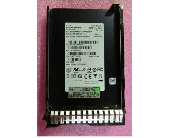 SSD диск HPE 875863-001 480GB 2.5in DS SATA-6G SC Mixed Use, фото 