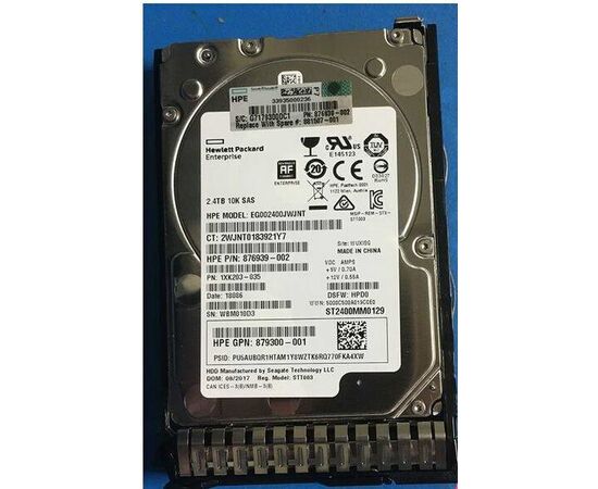 Жесткий диск для сервера Hewlett Packard Enterprise 2.4 ТБ SAS 2.5" 10000об/мин, 12Gb/s, 881507-001, фото 
