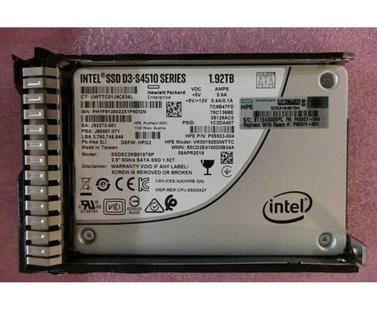 SSD диск HPE P05938-B21 1.92TB 2.5in DS SATA-6G SC Read Intensive, фото 