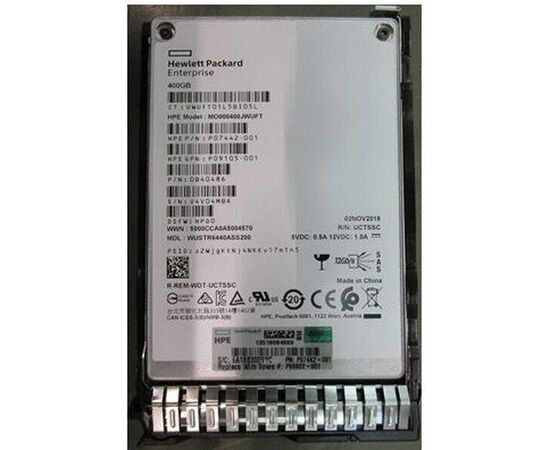 SSD диск HPE P09922-001 400GB 2.5in DS SAS-12G SC Mixed Use G8, фото 