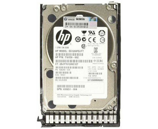Жесткий диск для сервера Hewlett Packard Enterprise 1.2 ТБ SAS 2.5" 10000об/мин, 6Gb/s, 693651-004, фото 