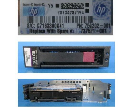 Жесткий диск для сервера Hewlett Packard Enterprise 300 ГБ SAS 3.5" 15000об/мин, 12Gb/s, 737571-001, фото 