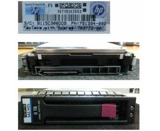 Жесткий диск для сервера Hewlett Packard Enterprise 8 ТБ SAS 3.5" 7200об/мин, 12Gb/s, 791394-002, фото 