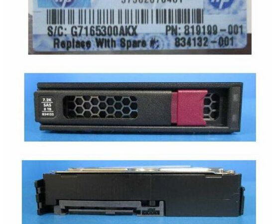 Жесткий диск для сервера Hewlett Packard Enterprise 8 ТБ SAS 3.5" 7200об/мин, 12Gb/s, 834132-001, фото 