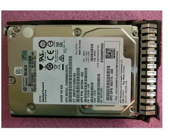 Жесткий диск для сервера Hewlett Packard Enterprise 600 ГБ SAS 2.5" 15000об/мин, 12Gb/s, 868774-008, фото 