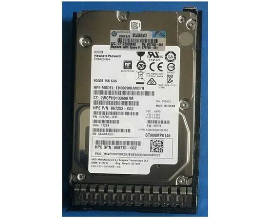 Жесткий диск для сервера Hewlett Packard Enterprise 900 ГБ SAS 2.5" 15000об/мин, 12Gb/s, 868775-002, фото 
