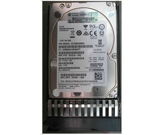 Жесткий диск для сервера Hewlett Packard Enterprise 1.2 ТБ SAS 2.5" 10000об/мин, 12Gb/s, 876936-002, фото 