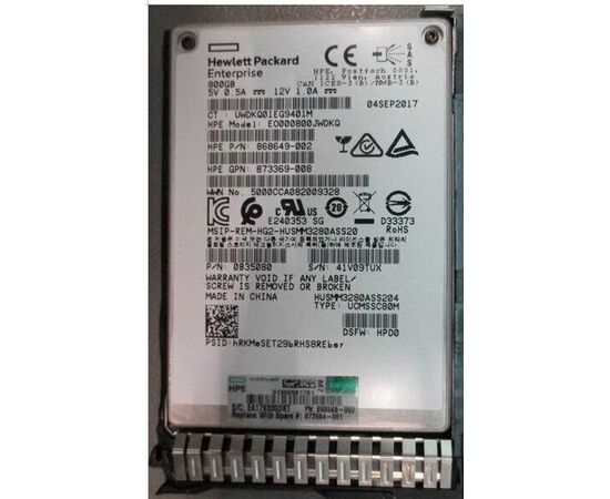 SSD диск HPE 873564-001 800GB 2.5in DS SAS-12G SC Write Intensive, фото 