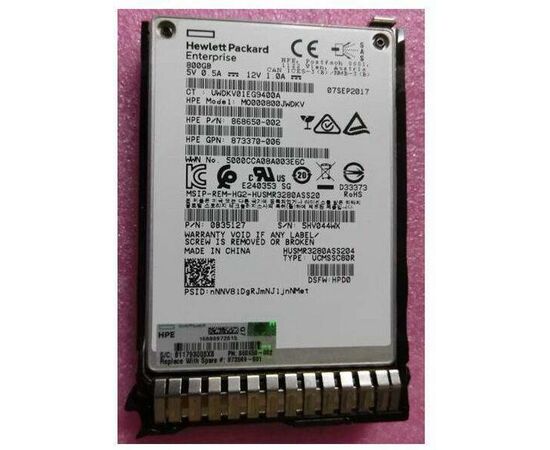 SSD диск HPE 873370-006 800GB 2.5in DS SAS-12G SC Mixed Use, фото 