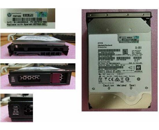 Жесткий диск для сервера Hewlett Packard Enterprise 10 ТБ SAS 3.5" 7200об/мин, 12Gb/s, 857642-002-LP, фото 