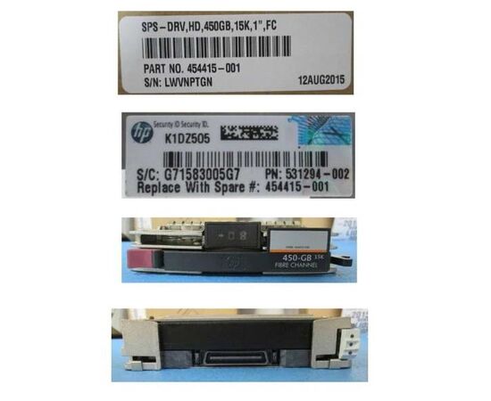 Жесткий диск для сервера Hewlett Packard Enterprise 450 ГБ FC 3.5" 15000об/мин, 4Gb/s, BF450DAJZR, фото 