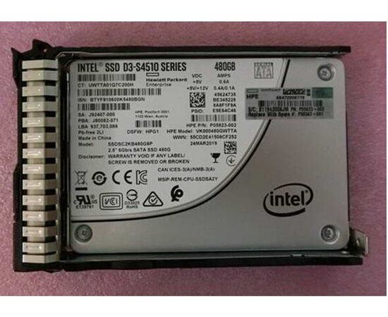 SSD диск HPE P08567-001 480GB 2.5in DS SATA-6G SC Read Intensive, фото 