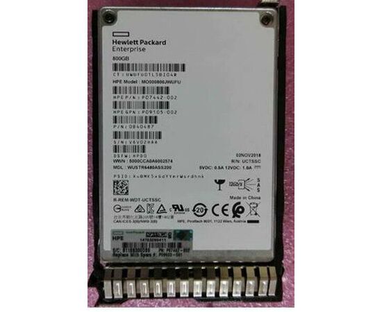 SSD диск HPE P09105-002 800GB 2.5in DS SAS-12G Mixed Use, фото 