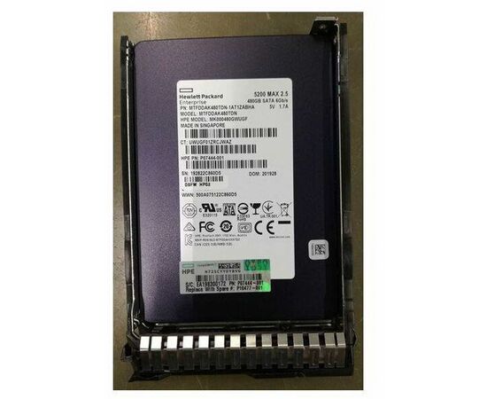 SSD диск HPE P18477-001 480GB 2.5in SATA-6G SC Multi Vendor Mixed Use G10 SSD, фото 