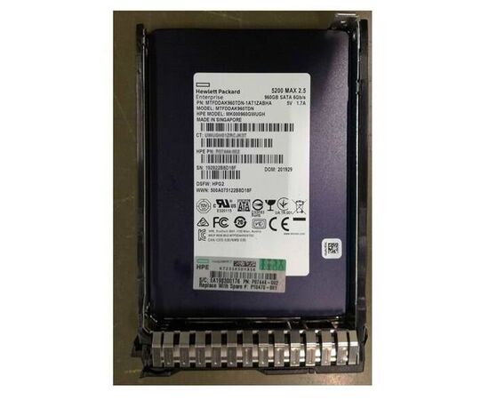 SSD диск HPE P18478-001 960GB 2.5in SATA-6G SC Mixed Use Multi Vendor G10 SSD, фото 