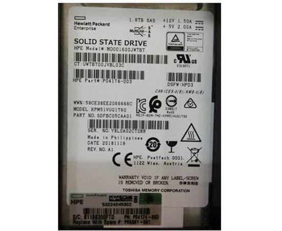 SSD диск HPE P06581-001 1.6TB 3.5in DS SAS-12G LPC Mixed Use, фото 