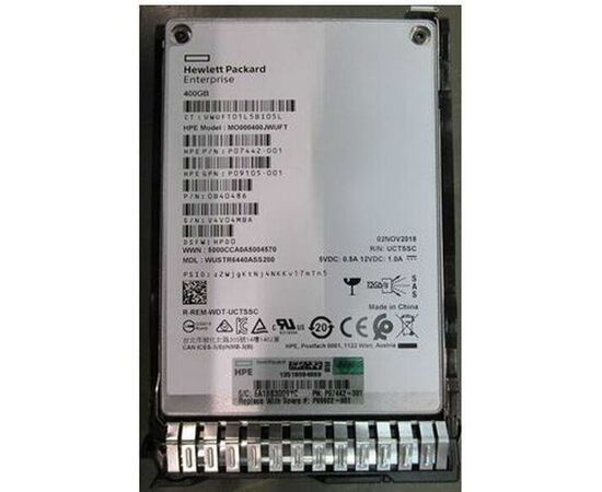SSD диск HPE P09105-001 400GB 2.5in DS SAS-12G SC Mixed Use G8, фото 