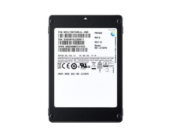 SSD диск для сервера Samsung PM1643 3.84ТБ 2.5" SAS 12Gb/s TLC MZILT3T8HALS-00007, фото 