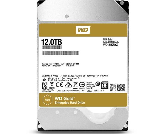 Жесткий диск для сервера WD 12ТБ SATA 3.5" 7200 об/мин, 6 Gb/s, WD121KRYZ, фото 