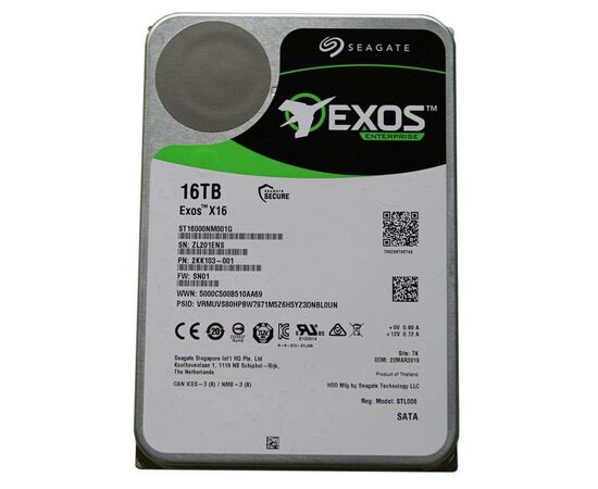 Жесткий диск для сервера Seagate 16ТБ SATA 3.5" 7200 об/мин, 6 Gb/s, ST16000NM001G, фото 