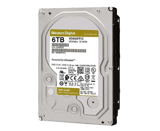 Жесткий диск для сервера WD 6ТБ SATA 3.5" 7200 об/мин, 6 Gb/s, WD6003FRYZ, фото 