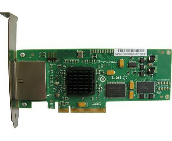 Контроллер HPE 488765-B21 SC08e 300MBps PCIe Dual Port SATA-SAS HBA, фото 
