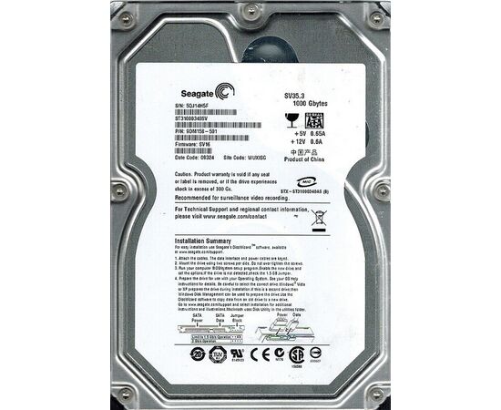 Жесткий диск для сервера Seagate 1ТБ SATA 3.5" 7200 об/мин, 3 Gb/s, ST31000340SV, фото 