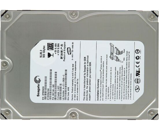 Жесткий диск для сервера Seagate 500ГБ SATA 3.5" 7200 об/мин, 3 Gb/s, ST3500641NS, фото 
