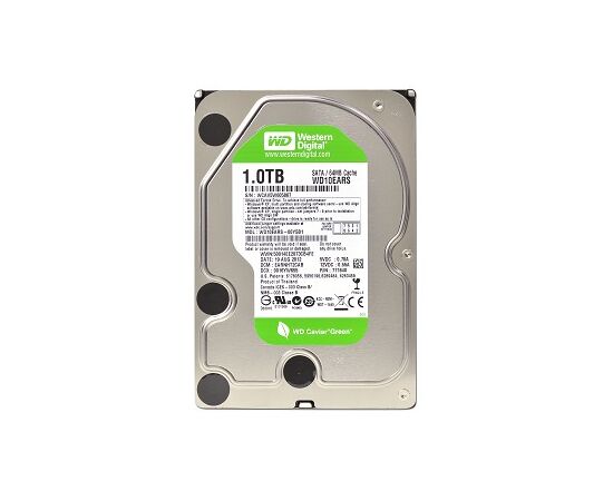 Жесткий диск для сервера WD 1ТБ SATA 3.5" 5400 об/мин, 3 Gb/s, WD10EARS, фото 
