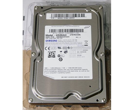 Жесткий диск для сервера Samsung 2ТБ SATA 3.5" 5400 об/мин, 3 Gb/s, HD204UI, фото 