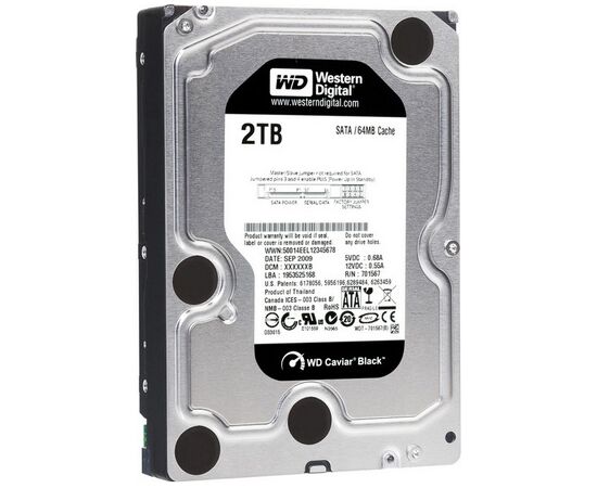 Жесткий диск для сервера WD 2ТБ SATA 3.5" 7200 об/мин, 6 Gb/s, WD2002FAEX, фото 