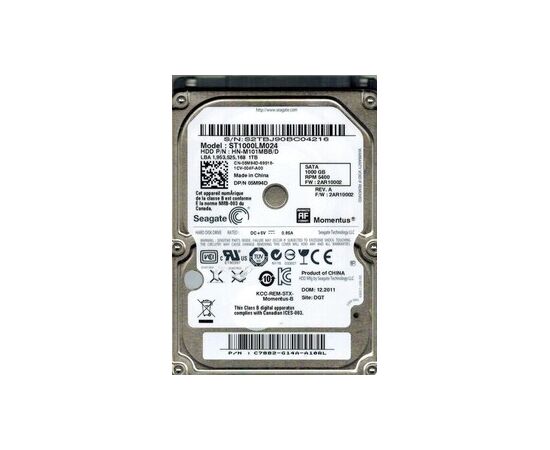 Жесткий диск для сервера Seagate 1ТБ SATA 2.5" 5400 об/мин, 3 Gb/s, ST1000LM024, фото 