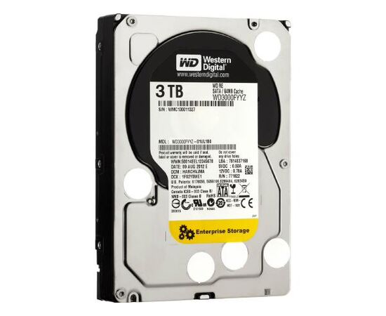 Жесткий диск для сервера WD 3ТБ SATA 3.5" 7200 об/мин, 6 Gb/s, WD3000FYYZ, фото 