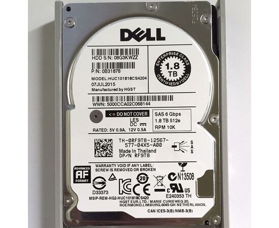 Жесткий диск для сервера HGST 1.8ТБ SAS 2.5" 10000 об/мин, 6 Gb/s, 0B31878, фото 
