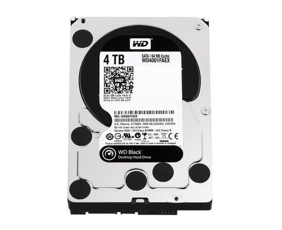 Жесткий диск для сервера WD 4ТБ SATA 3.5" 7200 об/мин, 6 Gb/s, WD4001FAEX, фото 