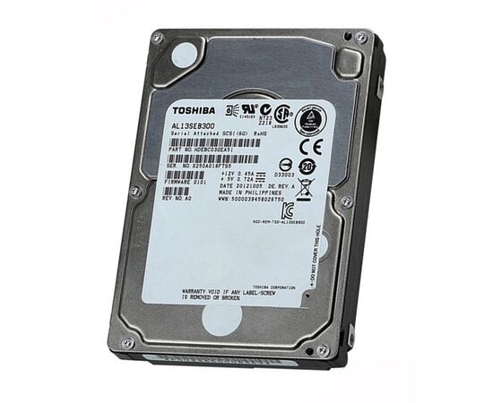 Жесткий диск для сервера Toshiba 300ГБ SAS 2.5" 10000 об/мин, 6 Gb/s, HDEBC03DAA51, фото 