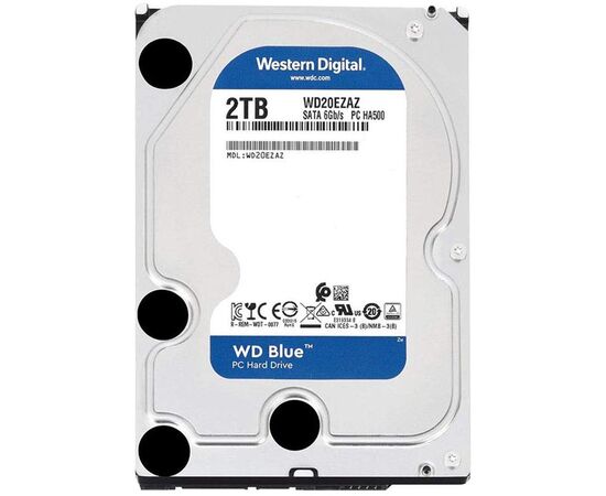 Жесткий диск для сервера WD 2ТБ SATA 3.5" 5400 об/мин, 6 Gb/s, WD20EZAZ, фото 