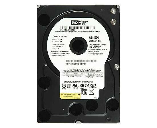 Жесткий диск для сервера WD 500ГБ SATA 3.5" 7200 об/мин, 3 Gb/s, WD5000KS, фото 