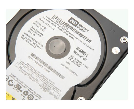 Жесткий диск для сервера WD 500ГБ SATA 3.5" 7200 об/мин, 3 Gb/s, WD5000YS, фото 